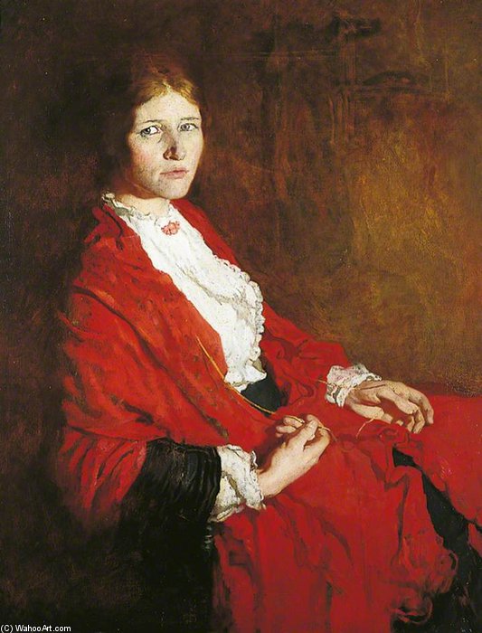 The Red Scarf — Sir William Newenham Montague Orpen