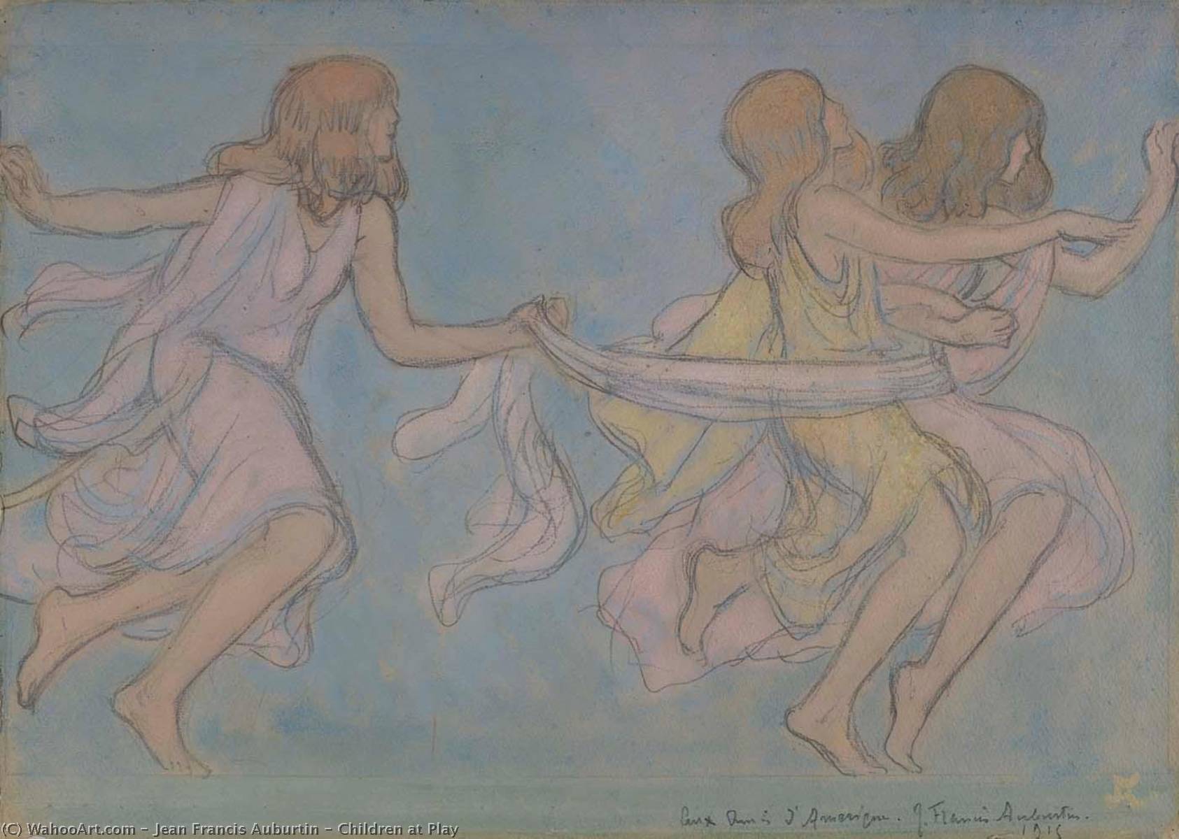 Children At Play — Jean Francis Auburtin