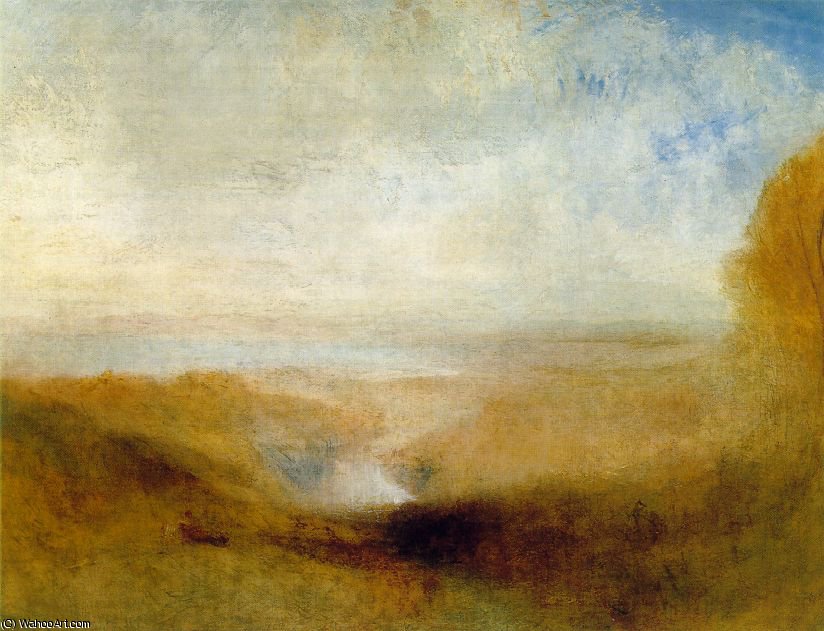 Landscape With A River And A Bay In The Distance — Joseph Mallord William Turner