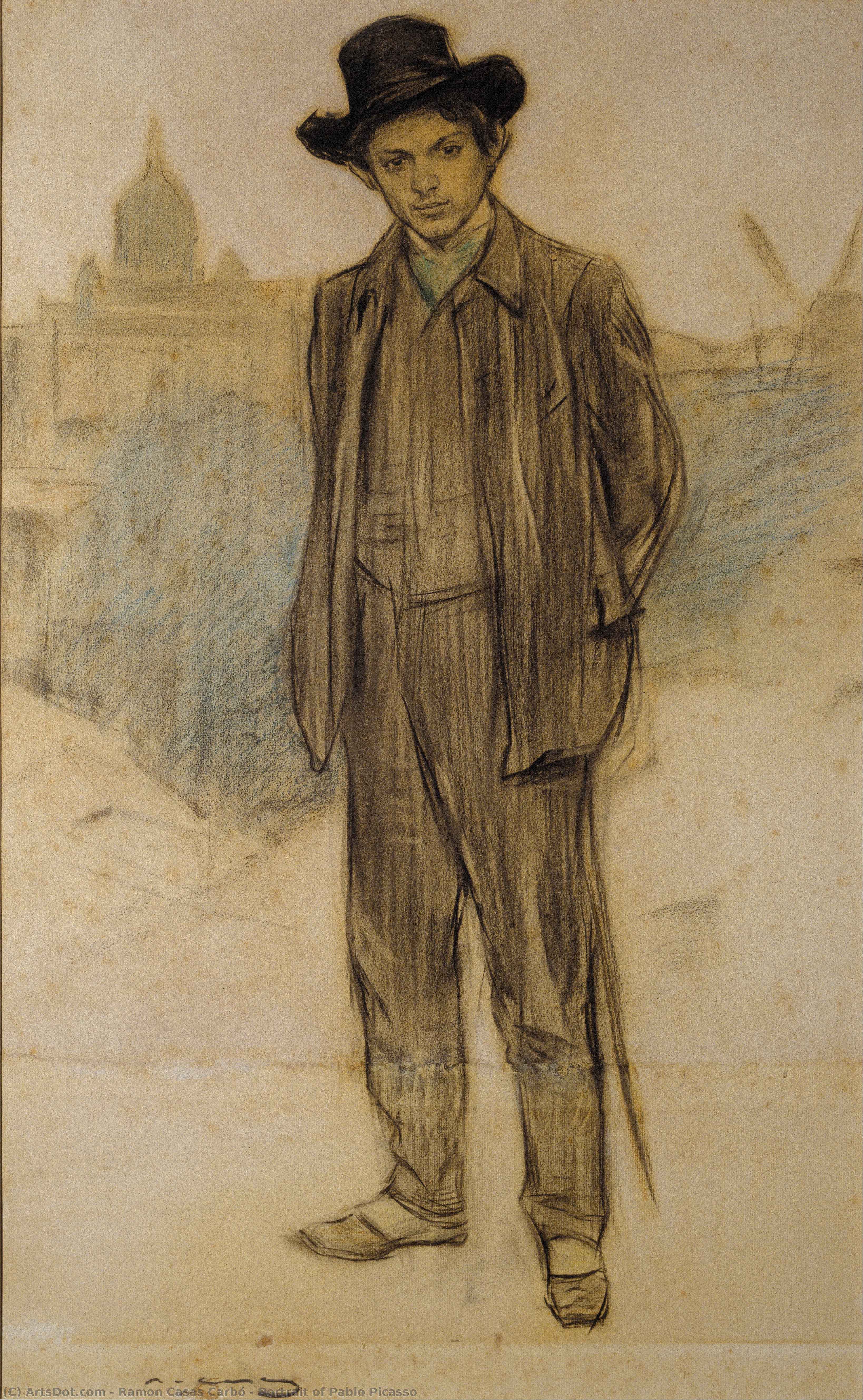Portrait Of Pablo Picasso — Ramon Casas Carbó
