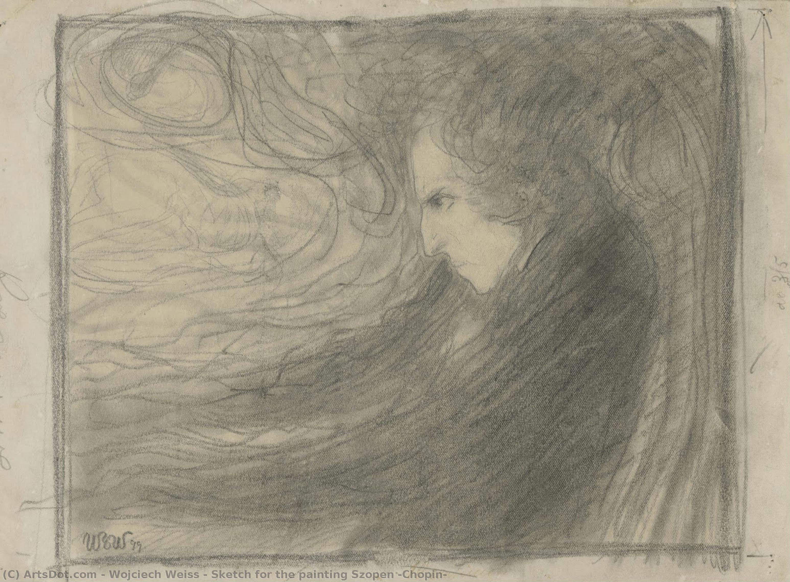 Sketch For The Painting Szopen [chopin] — Wojciech Weiss