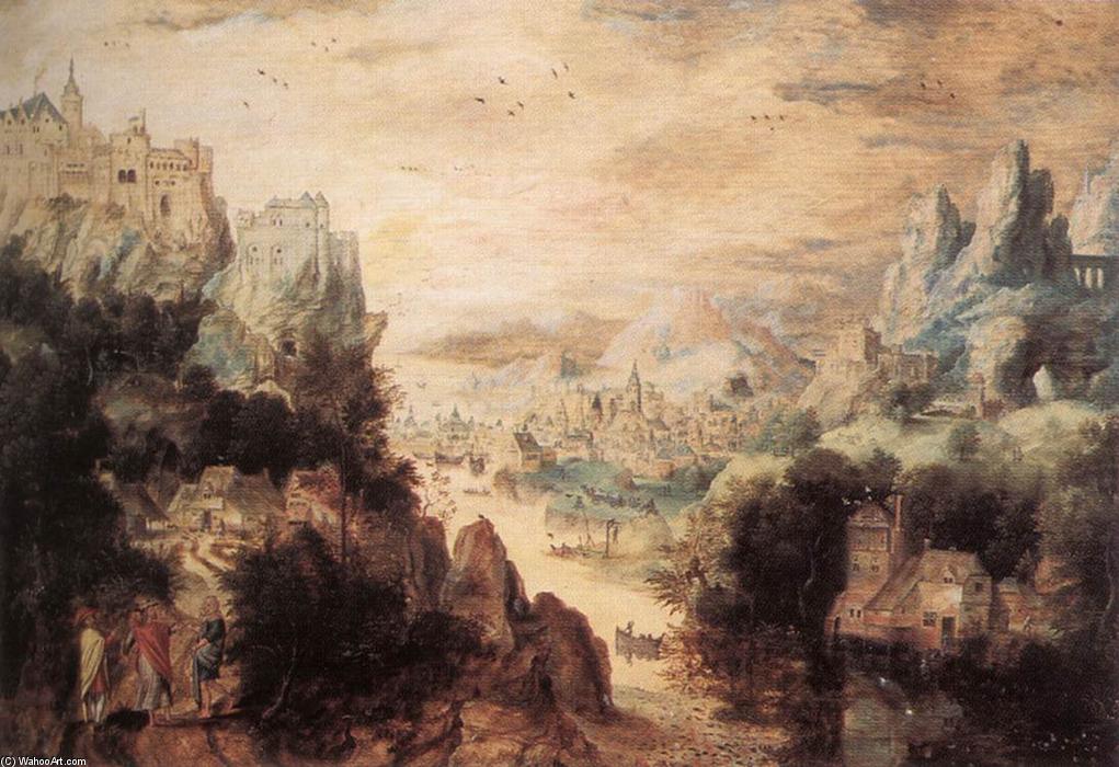 Landscape With Christ And The Men Of Emmaus — Herri Met De Bles