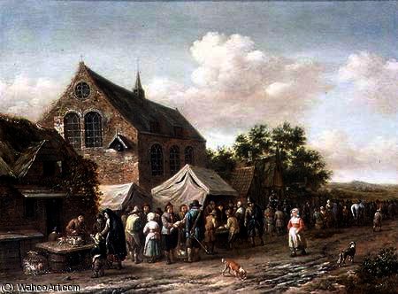 Poultry Market By A Church — Barend Gael Or Gaal