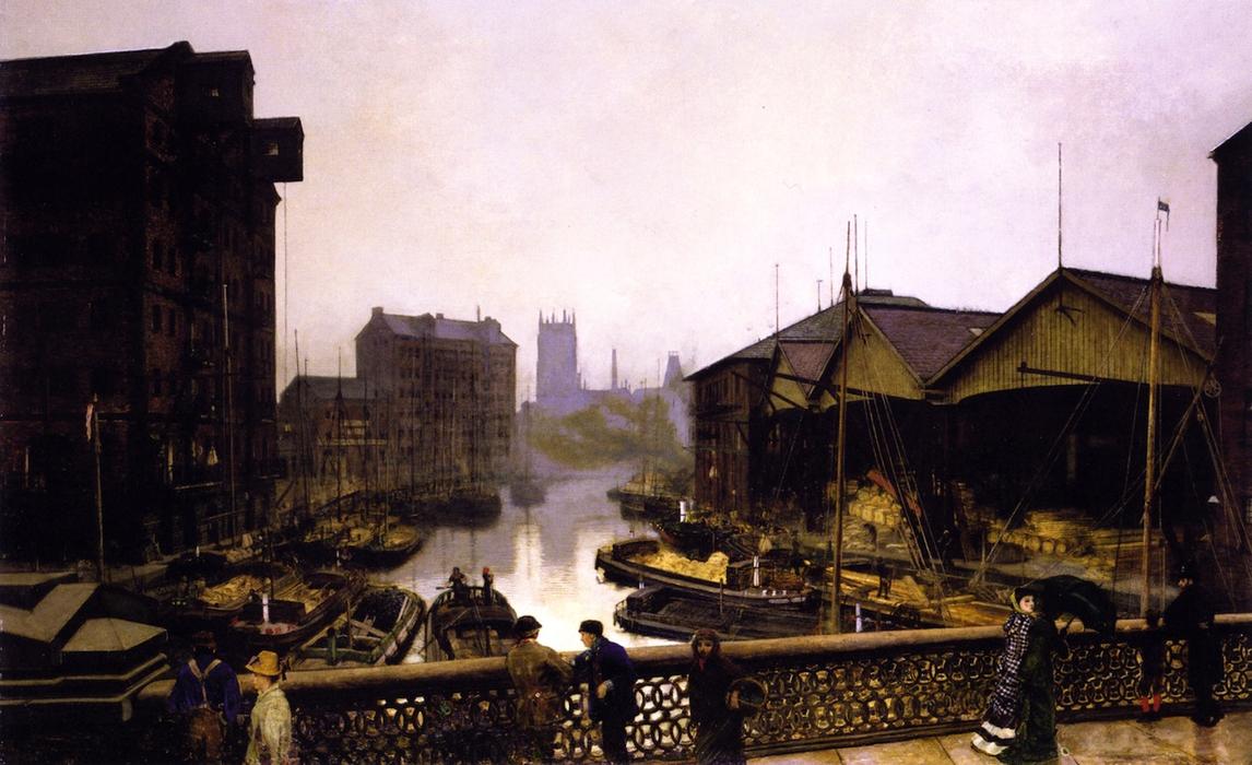 Leeds Bridge — John Atkinson Grimshaw