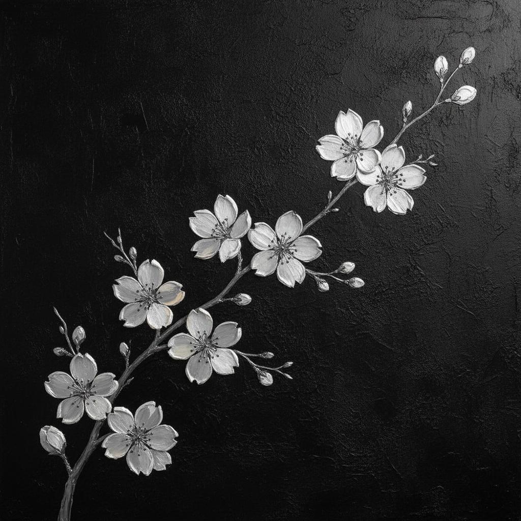 Ethereal Silver Blossoms Rising Through The Infinite Abyssal Silence Of Midnight — David Moreau