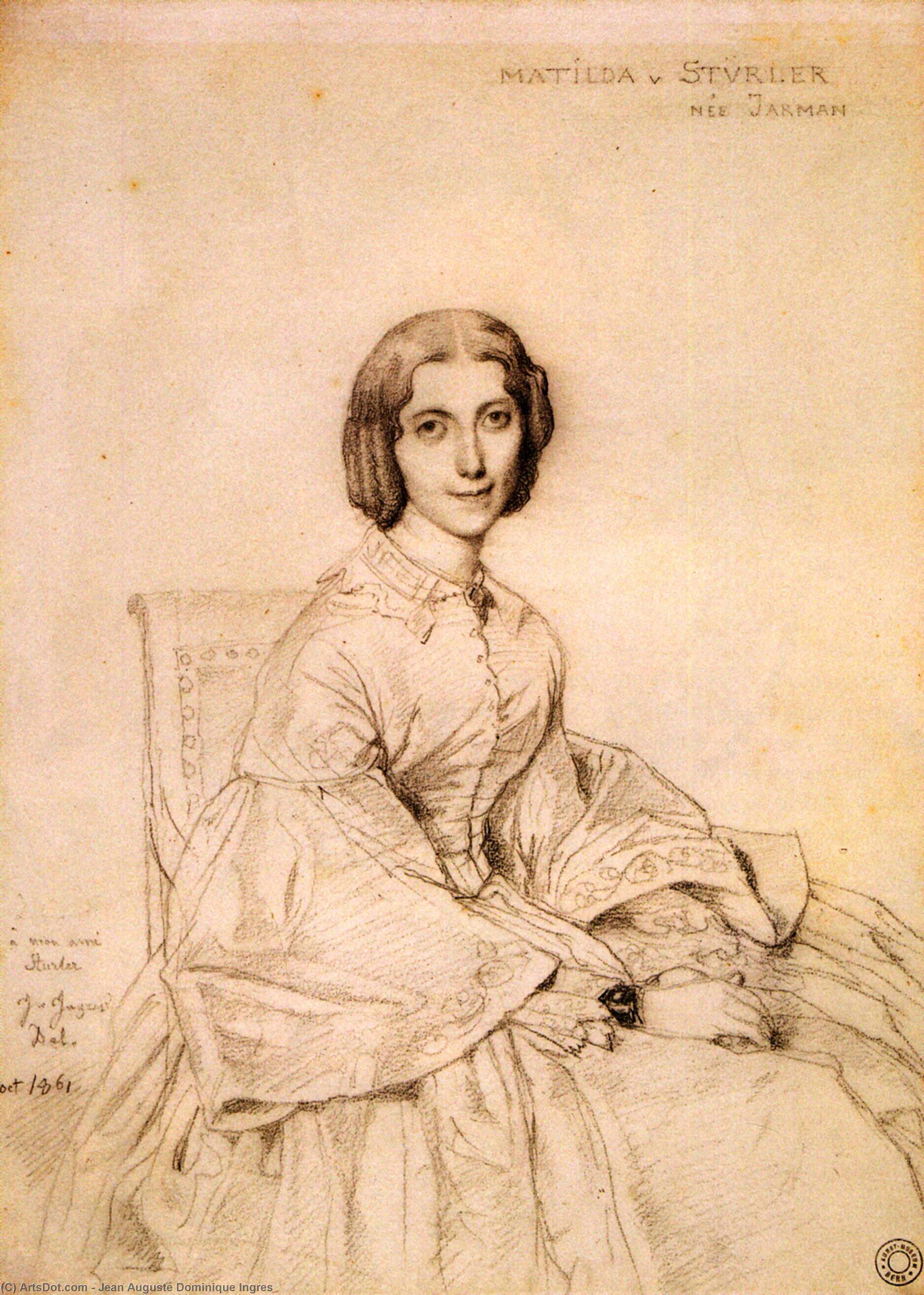 Madame Franz Adolf Von Stuerler Born Matilda Jarman — Jean-auguste-dominique Ingres
