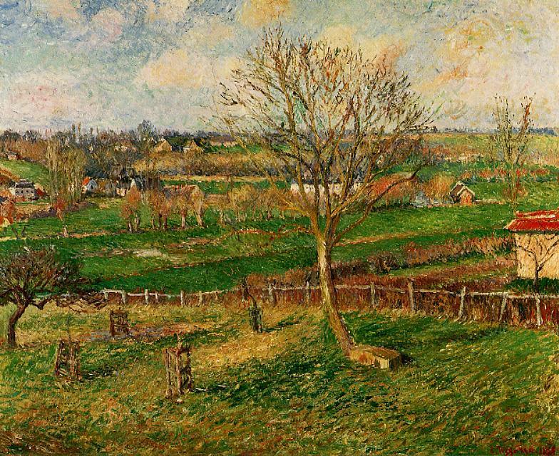 Landscape, Fields, Eragny — Camille Pissarro