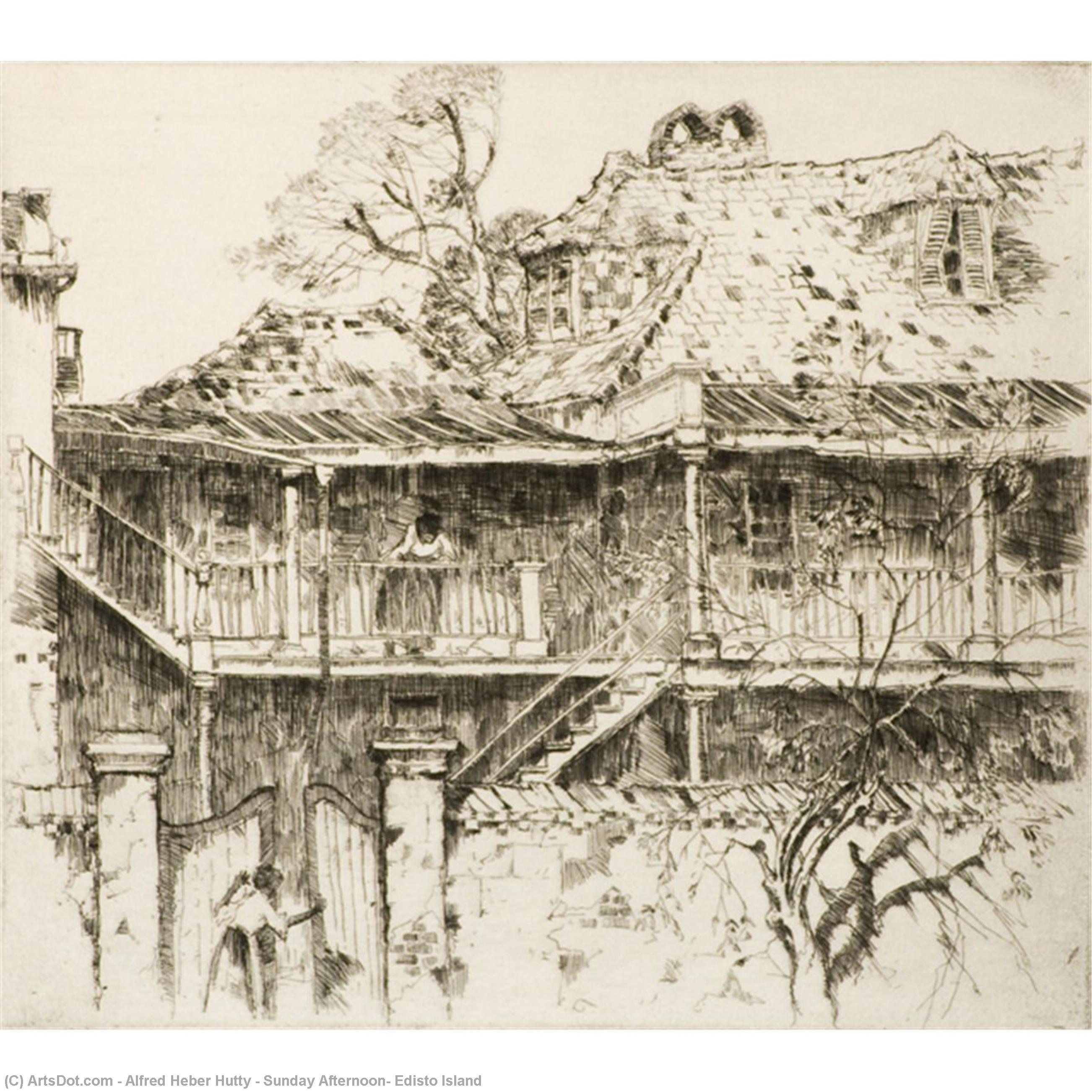 Sunday Afternoon, Edisto Island — Alfred Heber Hutty