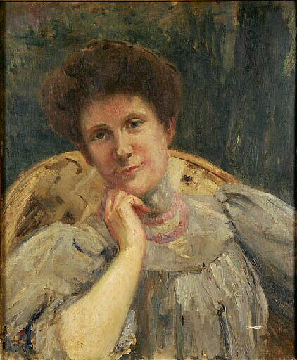 Portrait De La Femme De L'artiste — Cabanes Louis