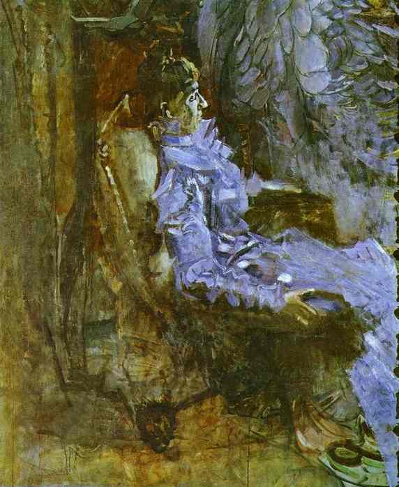Lady In A Violet Dress (portrait Of Nadezhda Zabela-vrubel, The Artist's Wife) — Mikhail Vrubel