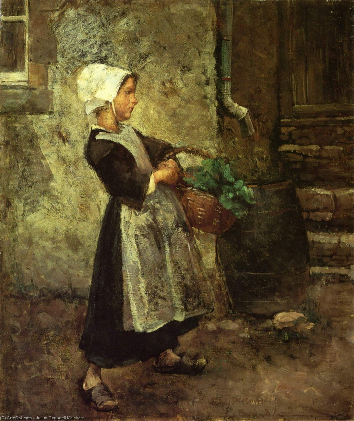 The Vegetable Girl — Julius Garibaldi Melchers