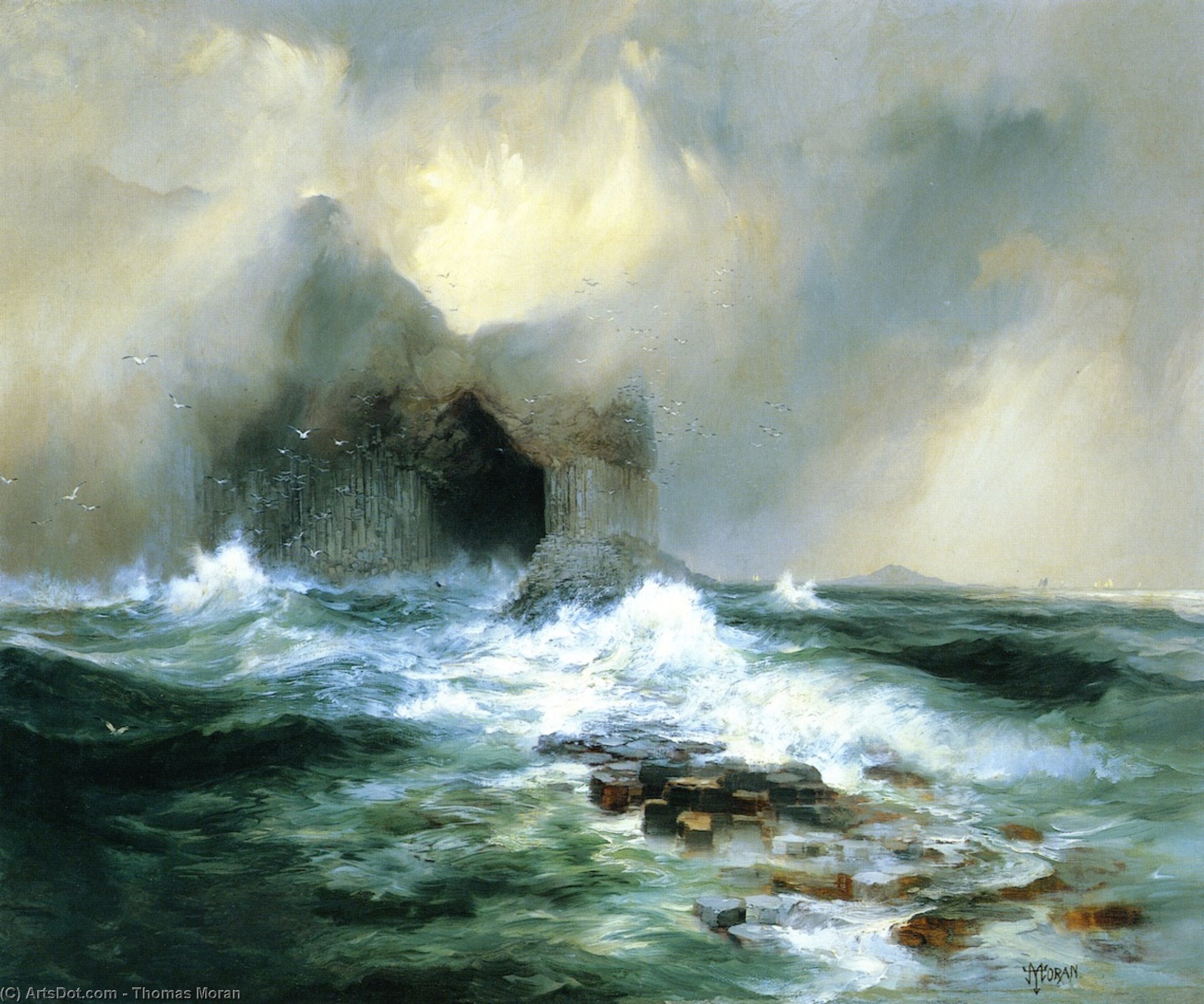 Fingal's Cave, Island Of Staffa, Scotland — Tomas Moran