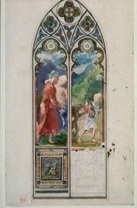 The Good Samaritan. Design For A Window, Trinity Church, Buffalo — John La Farge