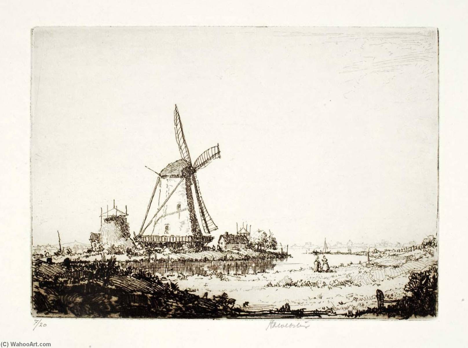 Le Moulin Au Bord De L'eau — Herman Armour Webster