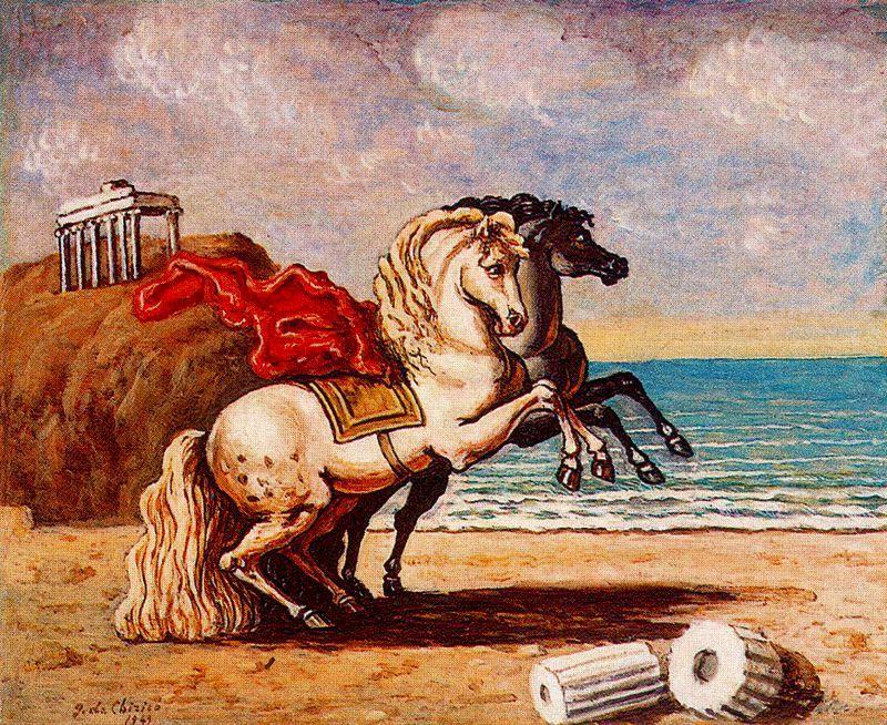 Horses And Temple — Джорджо Де Кирико