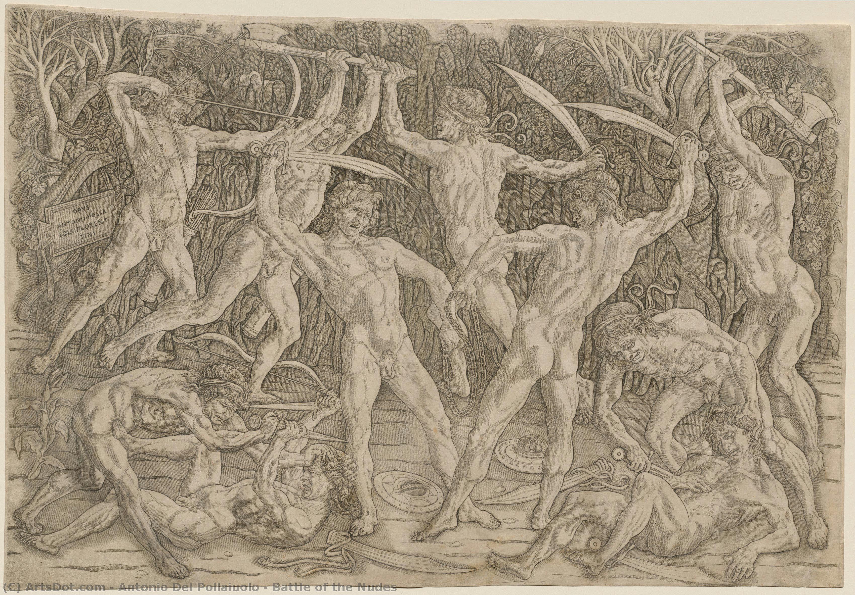 La Batalla De Los Desnudos — Antonio Del Pollaiuolo