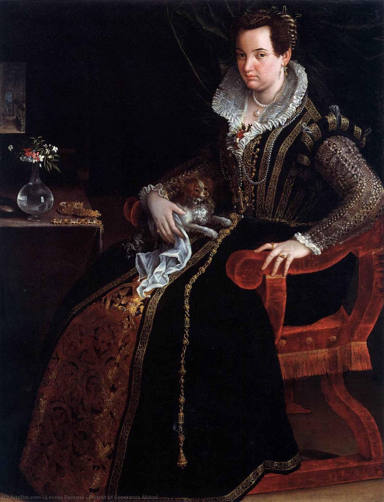 Portrait Of Constanza Alidosi — Lavinia Fontana