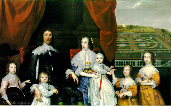 Portrait Of Arthur Capel And His Family — Cornelius The Elder Jonson Van Ceulen