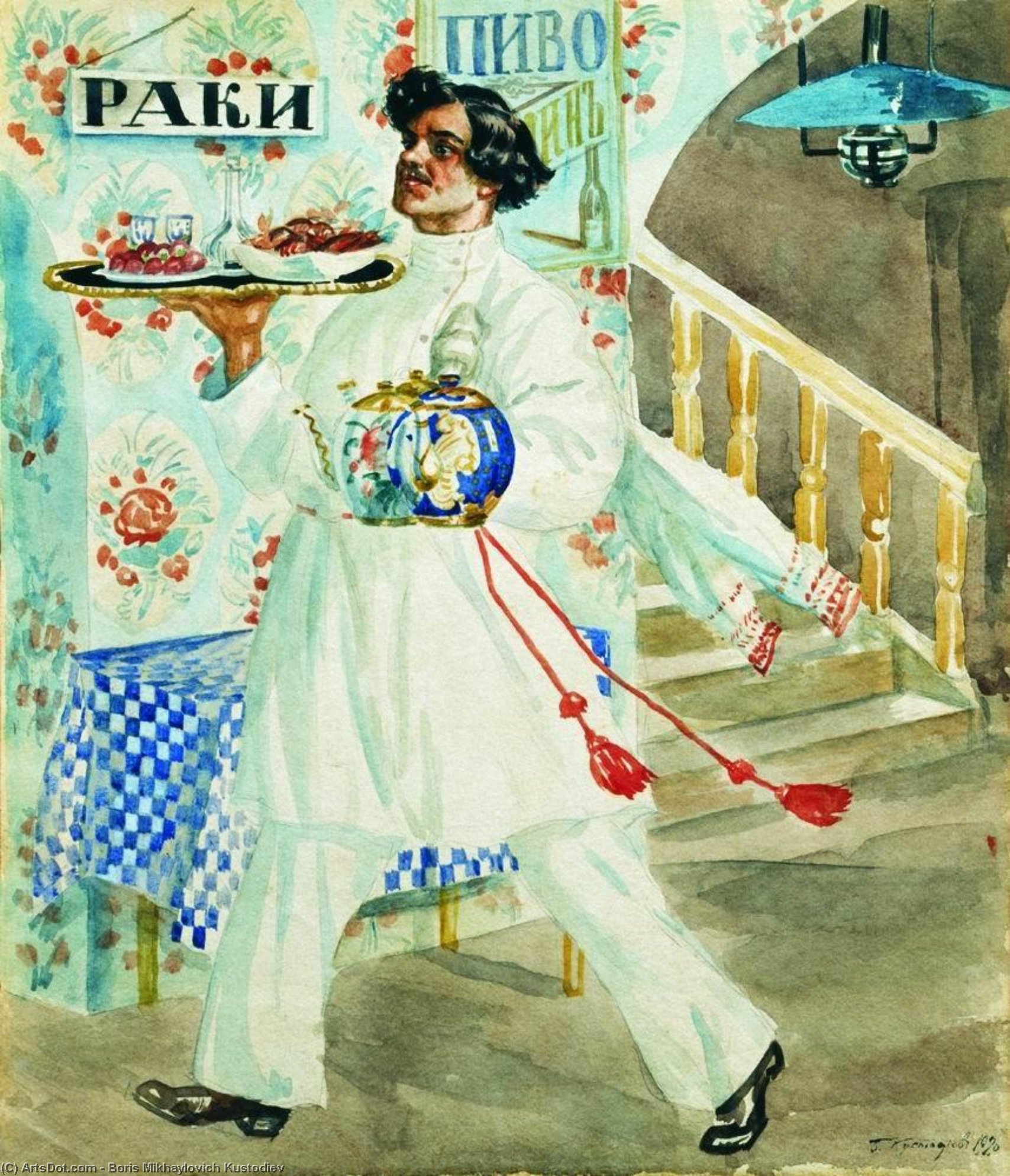Waiter — Boris Mikhailovich Kustodiev