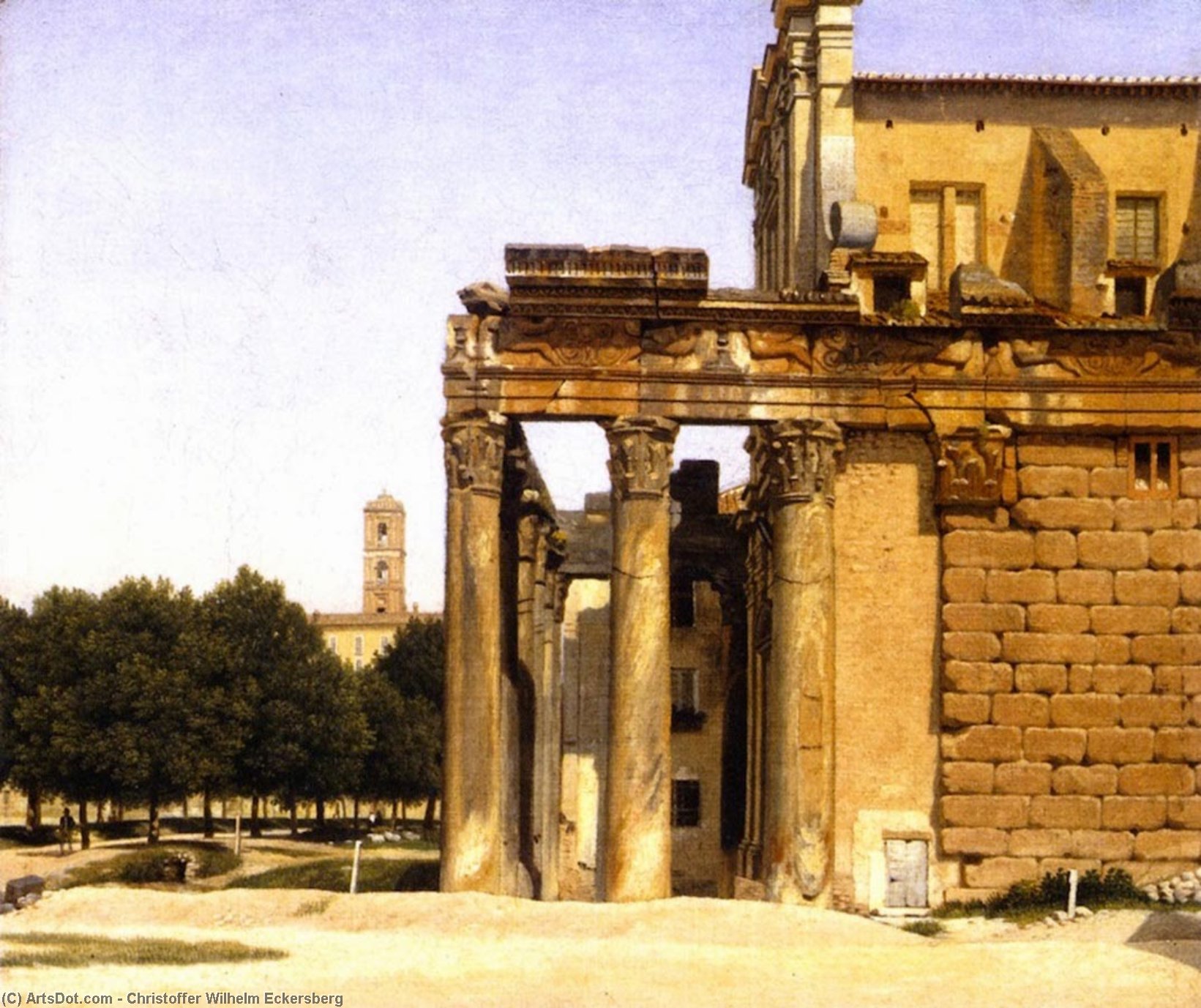 View Of The Via Sacra, Rome — Christoffer Wilhelm Eckersberg