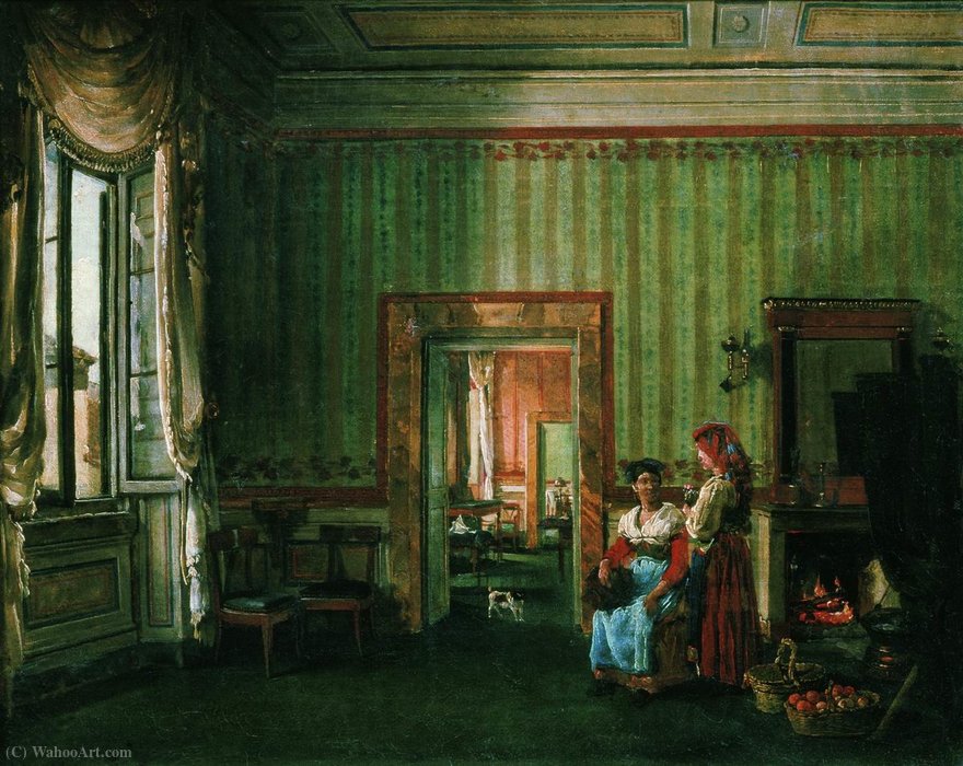 The Dining Room Of The Galitzine House In Rome — Sil'vestr Fedosyevich Shchedrin