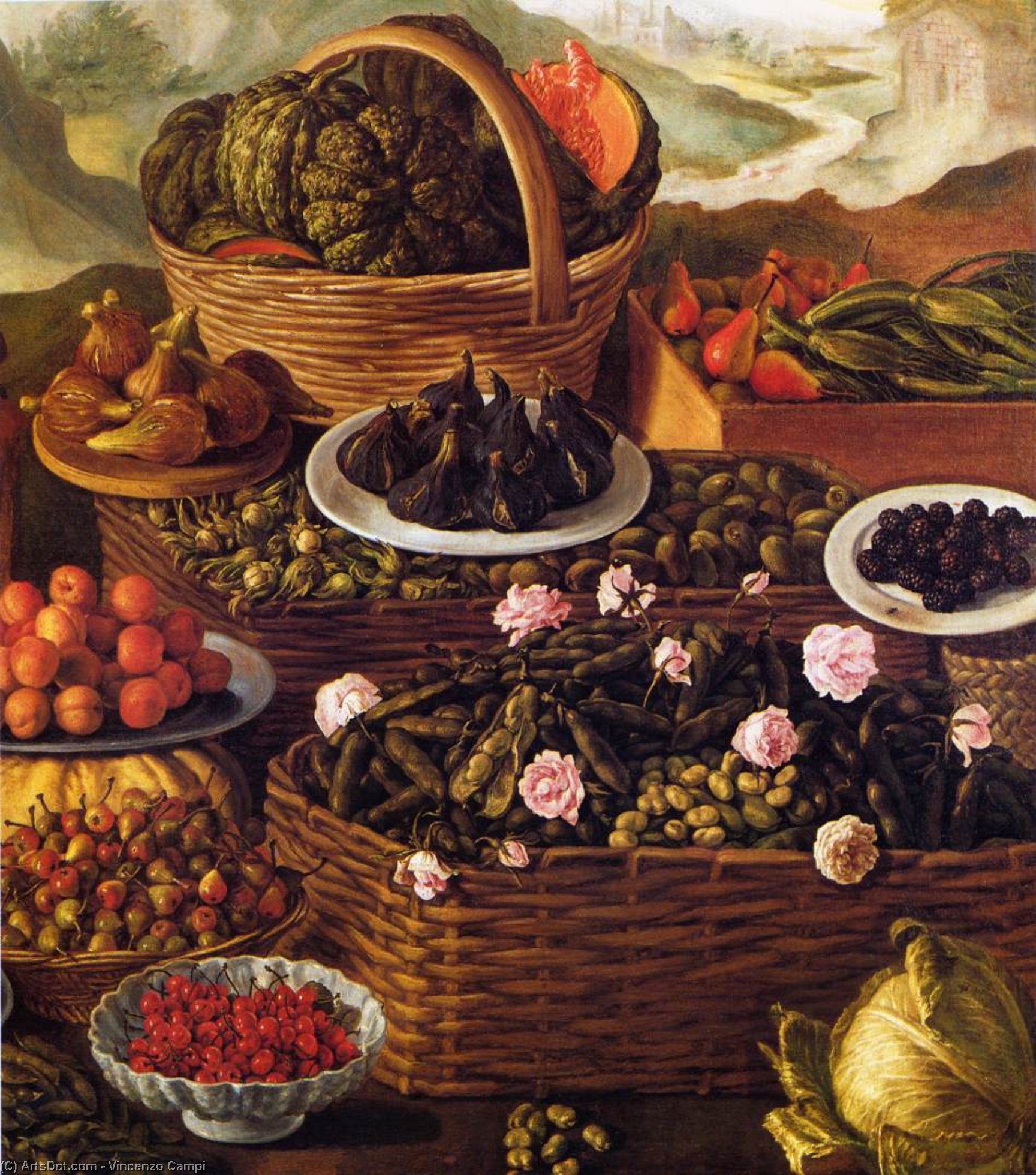 Fruit Seller (detail) — Vincenzo Campi