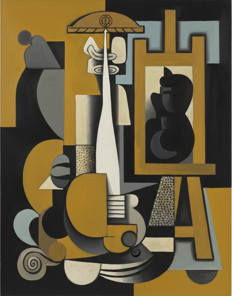 Fragmented Resonance In Ochre And Slate — Marc Duvallier