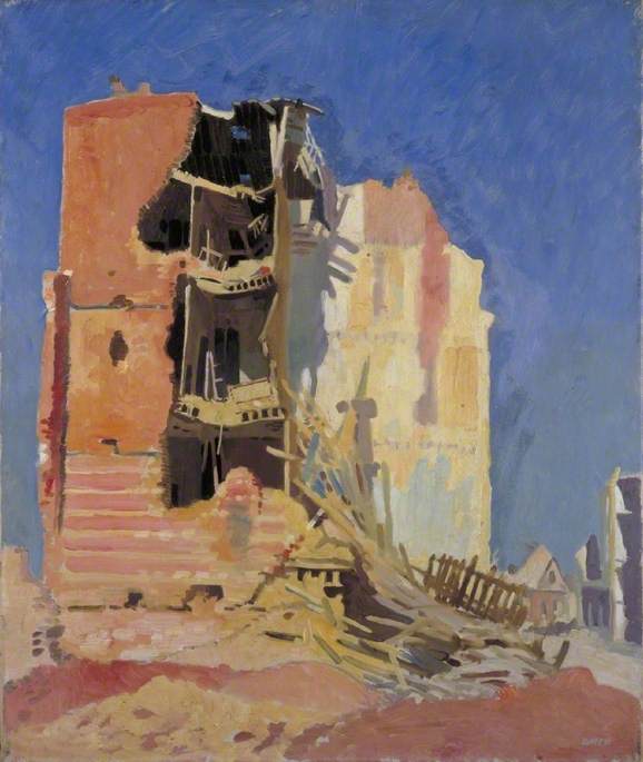 A House At Péronne — Sir William Newenham Montague Orpen