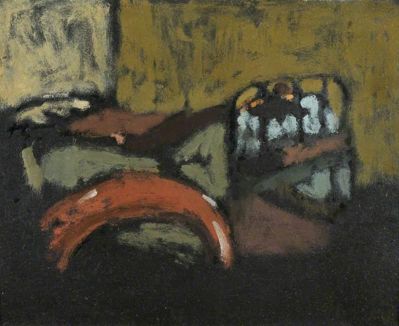 Figure Lying On An Iron Bed — Valter Ričard Sikert