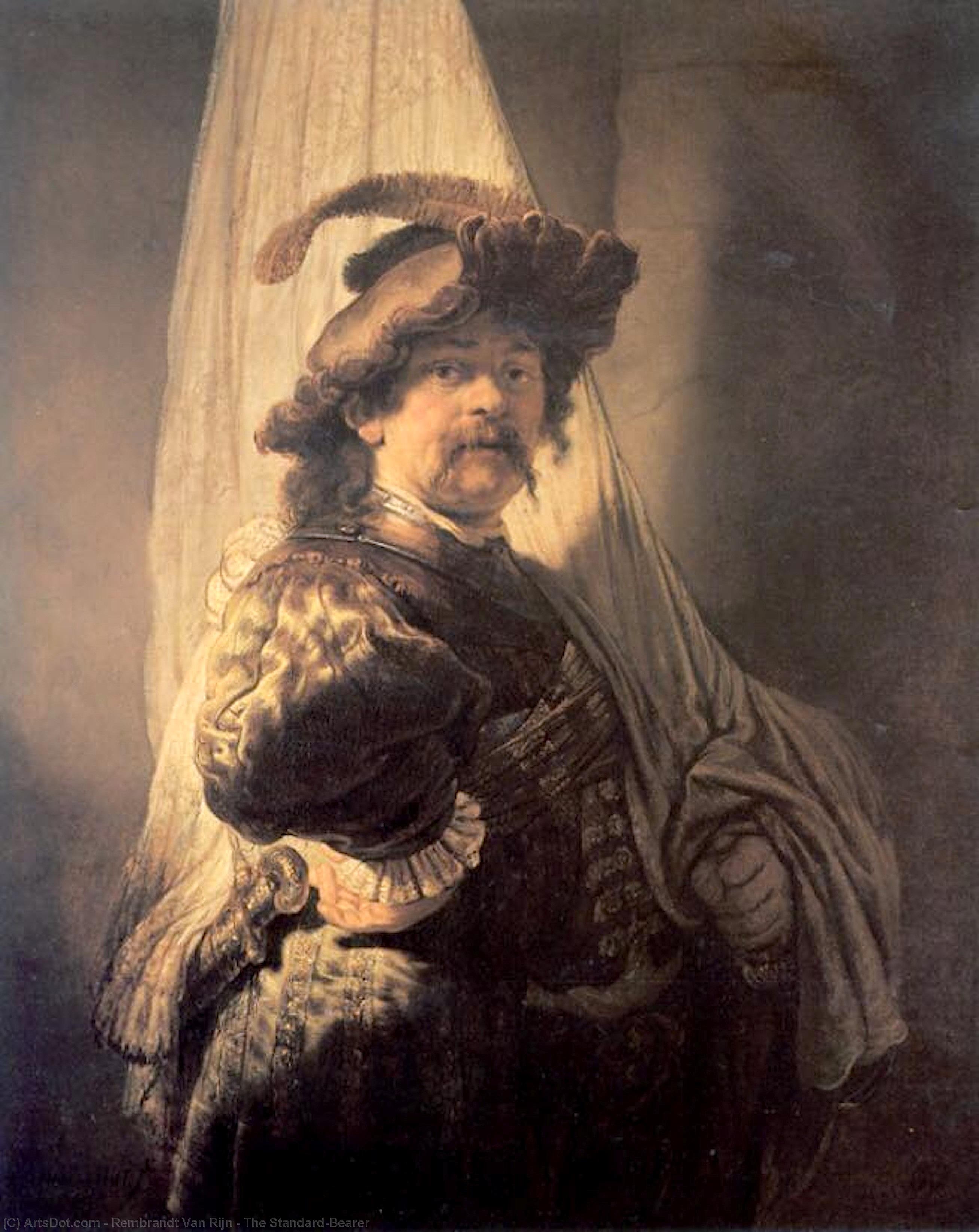 The Standard-bearer — Rembrandt Van Rijn