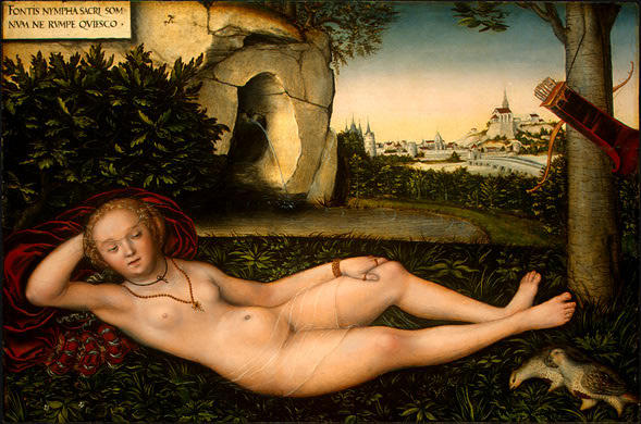 The Nymph Of The Spring — Lucas Cranach The Elder