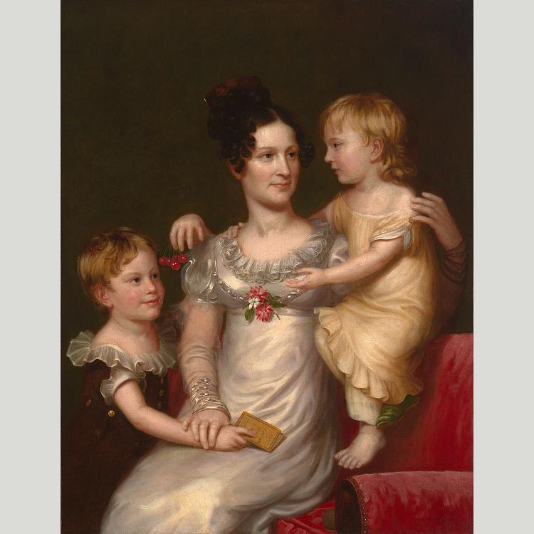 Sarah Weston Seaton With Her Children Augustine And Julia — Charles Bird King