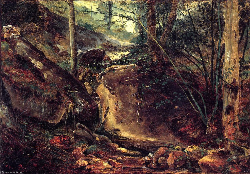 Mountain Stream In The Auverne — Théodore Rousseau (pierre Etienne Théodore Rousseau)