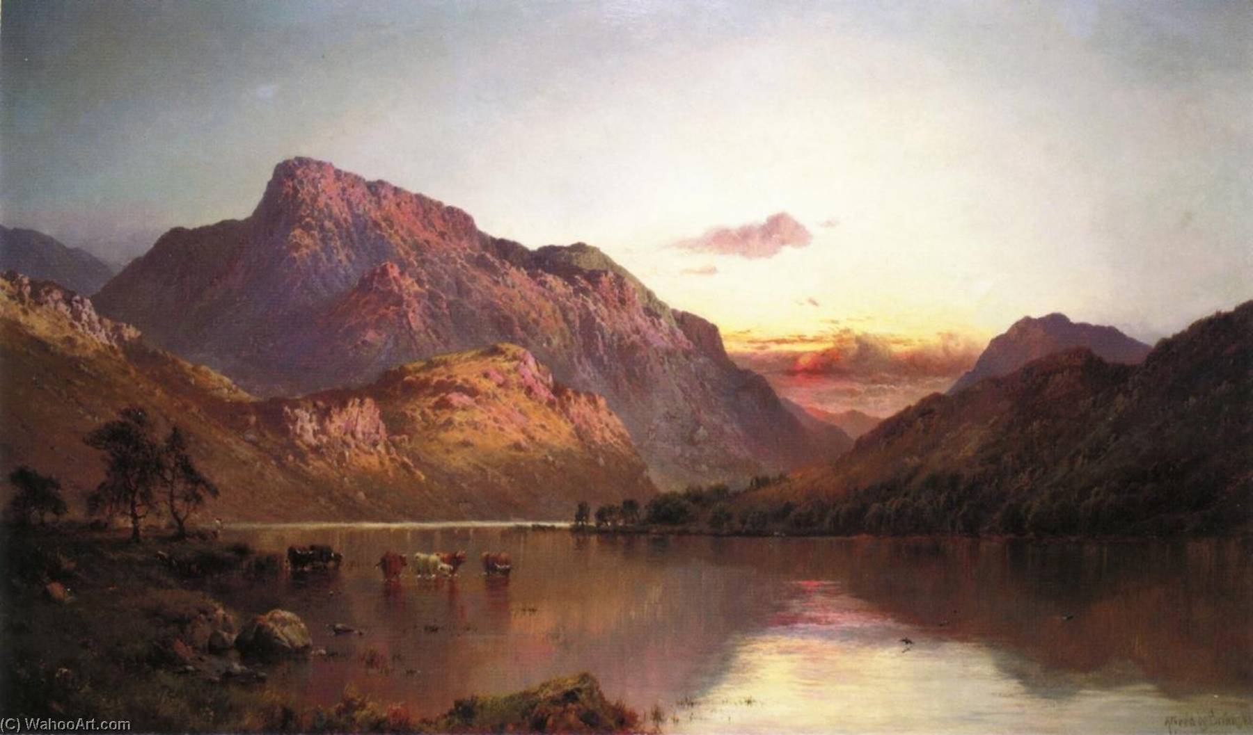 The Evening Glow, Ben Lomond — Alfred De Breanski Senior