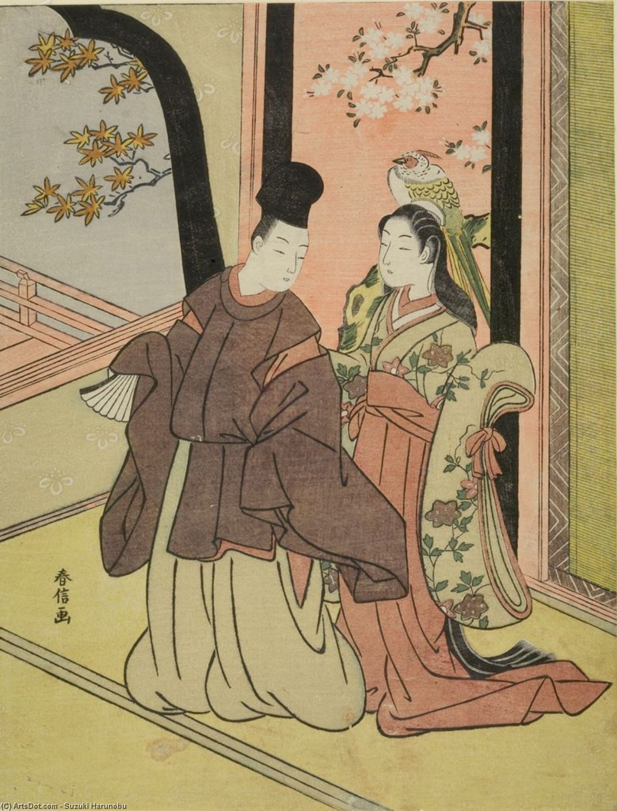 Court Lady And Young Noble — Suzuki Harunobu
