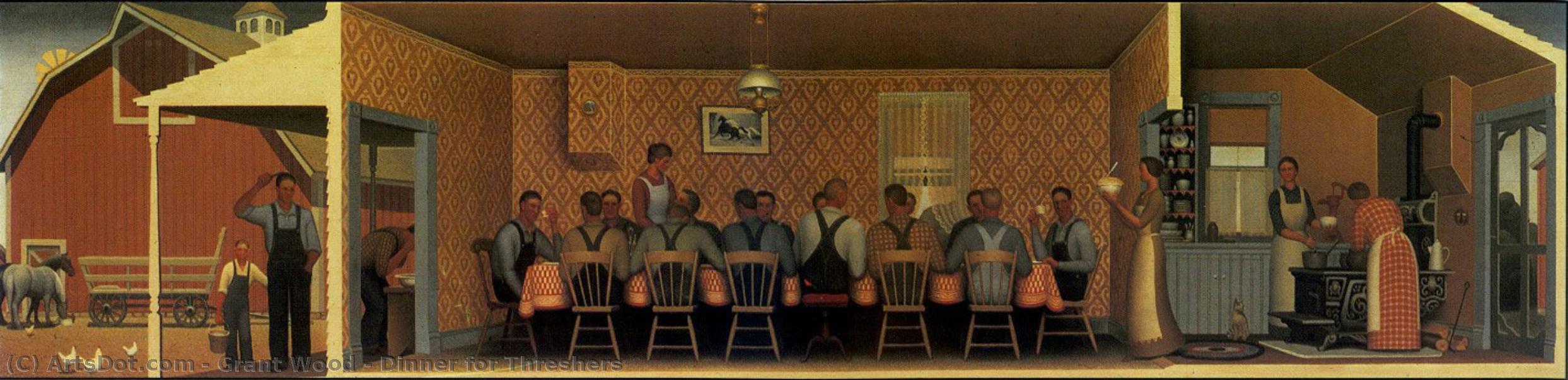 Dinner For Threshers — Grant Wood