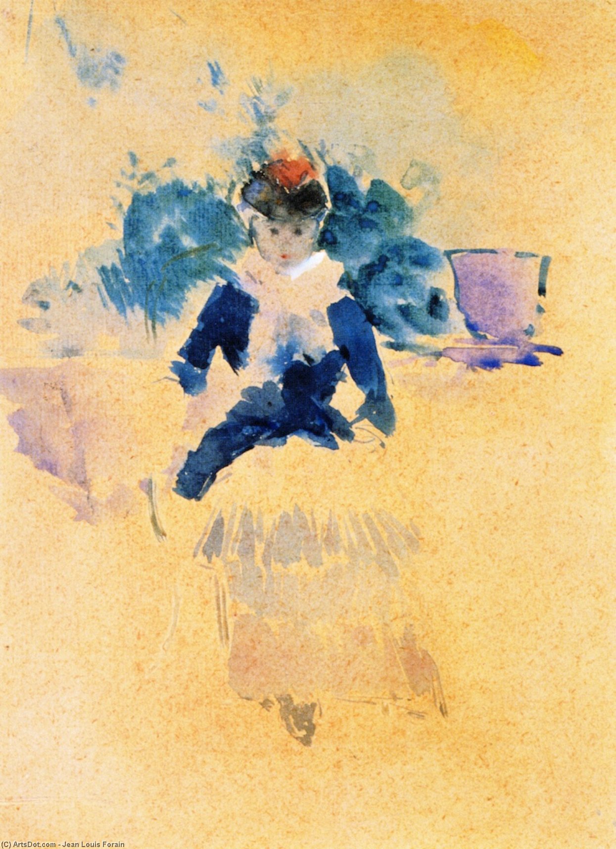 Young Woman Seated (also Known As Jeune Femme Assise) — Jean Louis Forain
