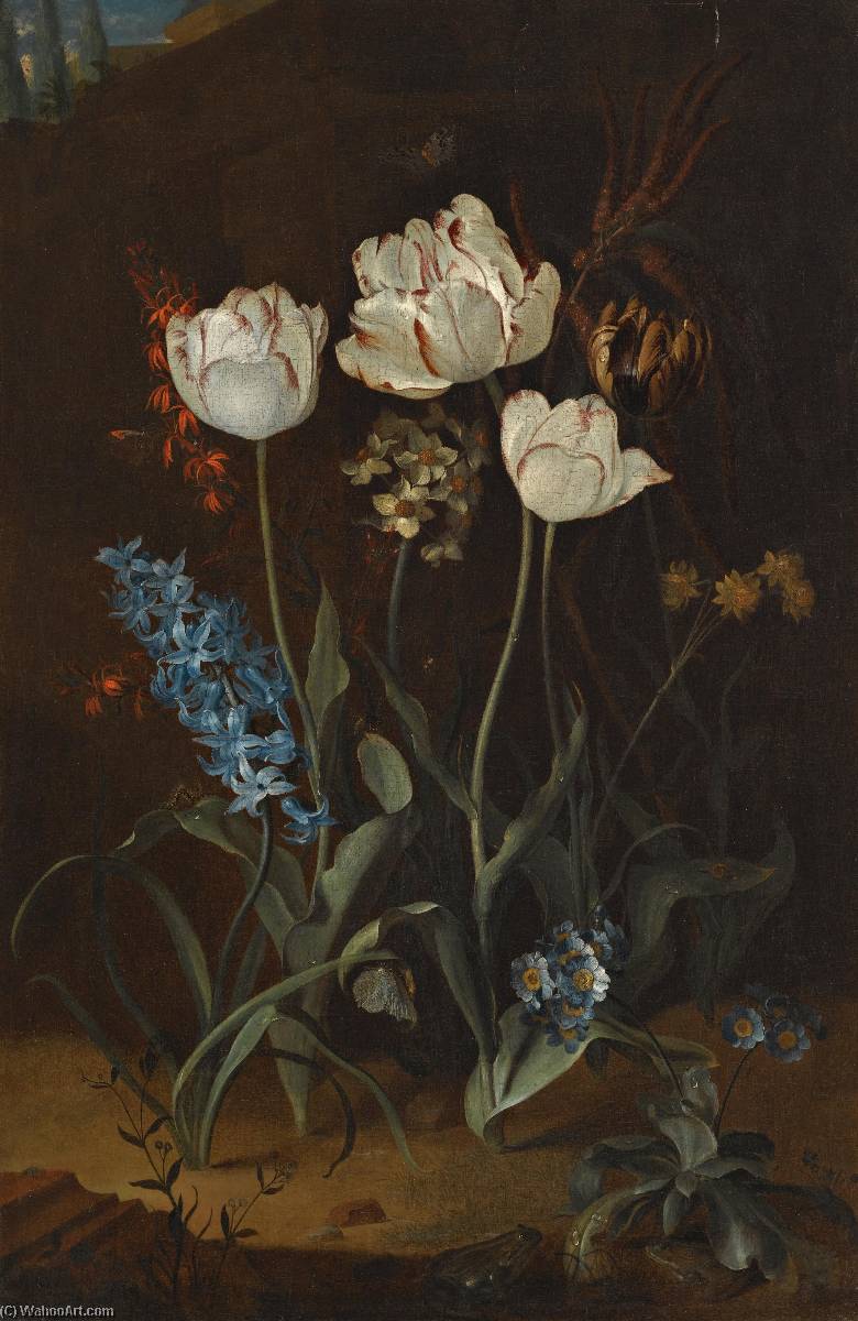 Still Life With Tulips And Hyacinth — Coenraet Roepel