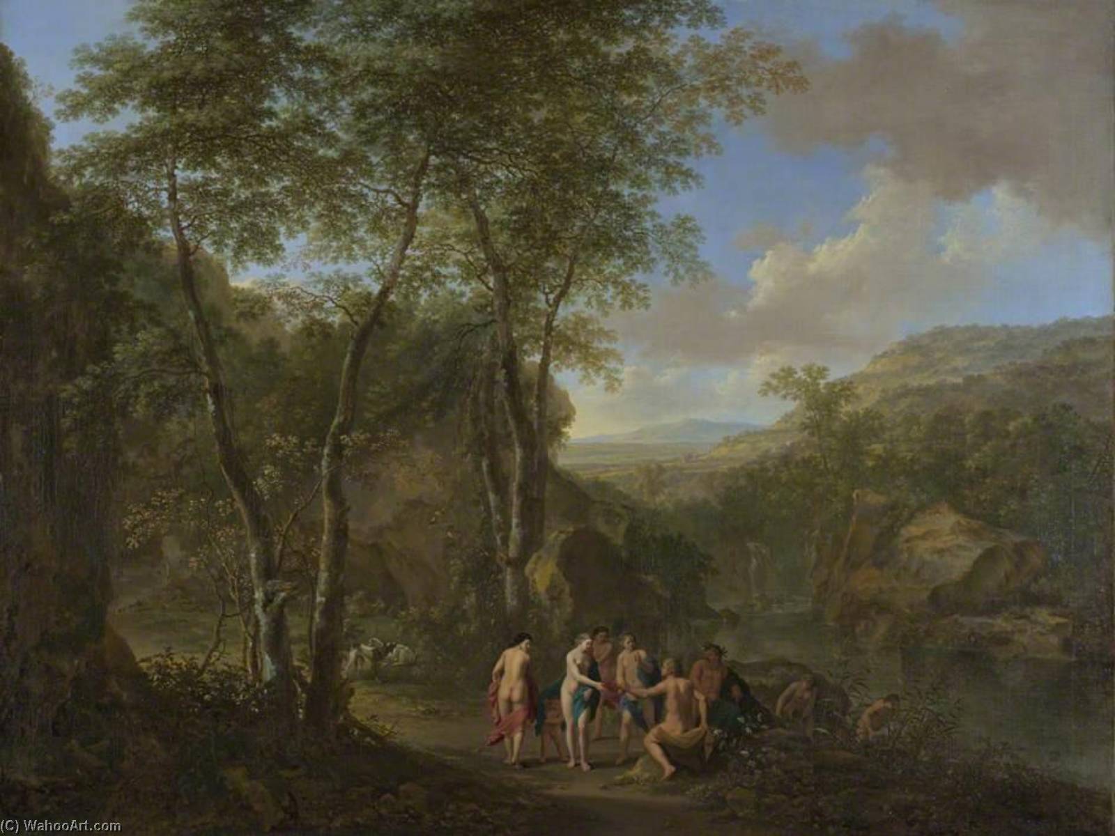 Landscape With The Judgement Of Paris — Kornelis Van Poelenbuh