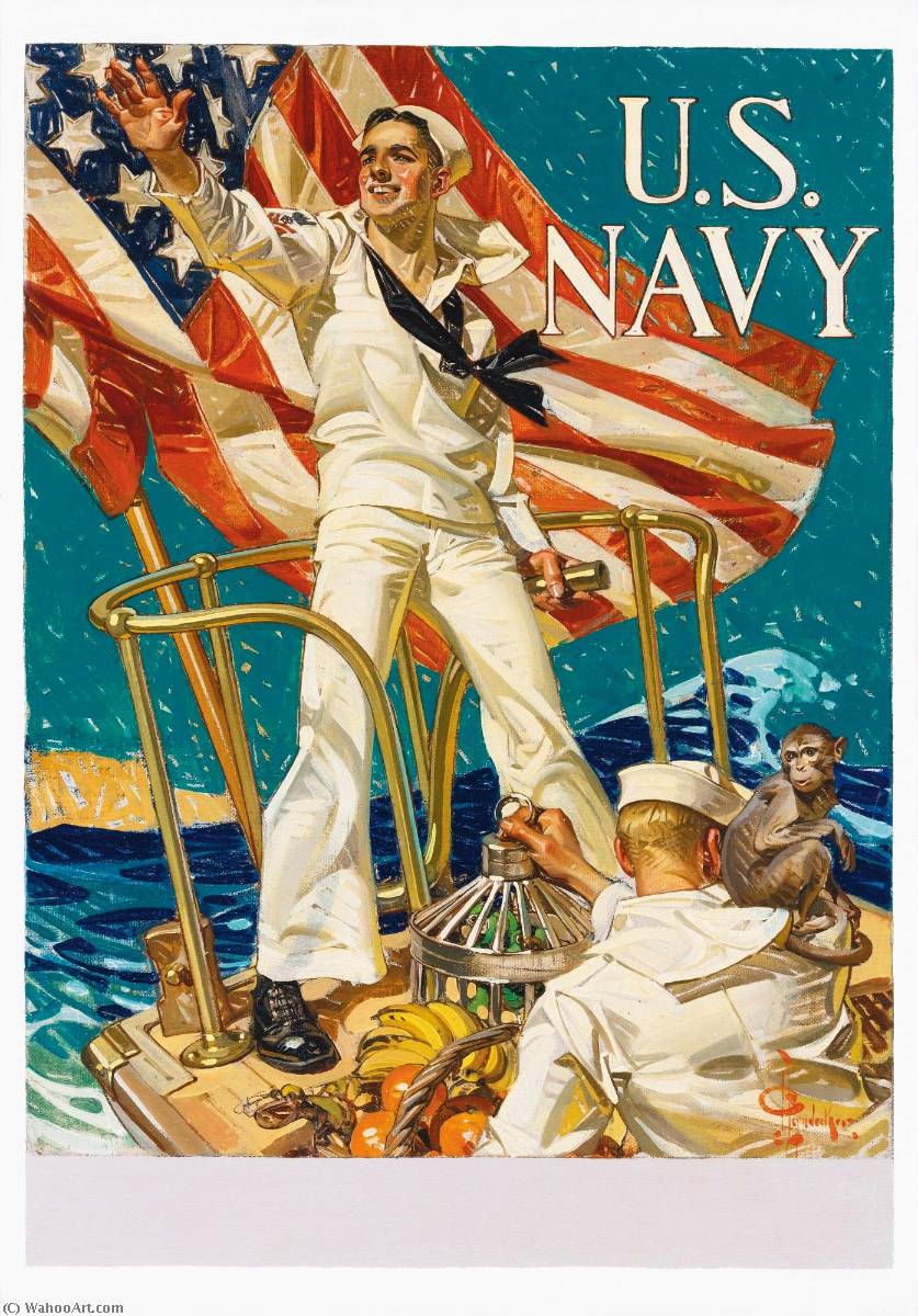 Hailing You For The U.s. Navy — Joseph Christian Leyendecker