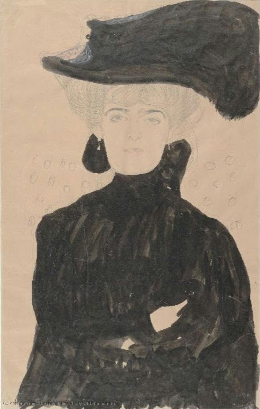Lady With Plumed Hat — Густав Климт