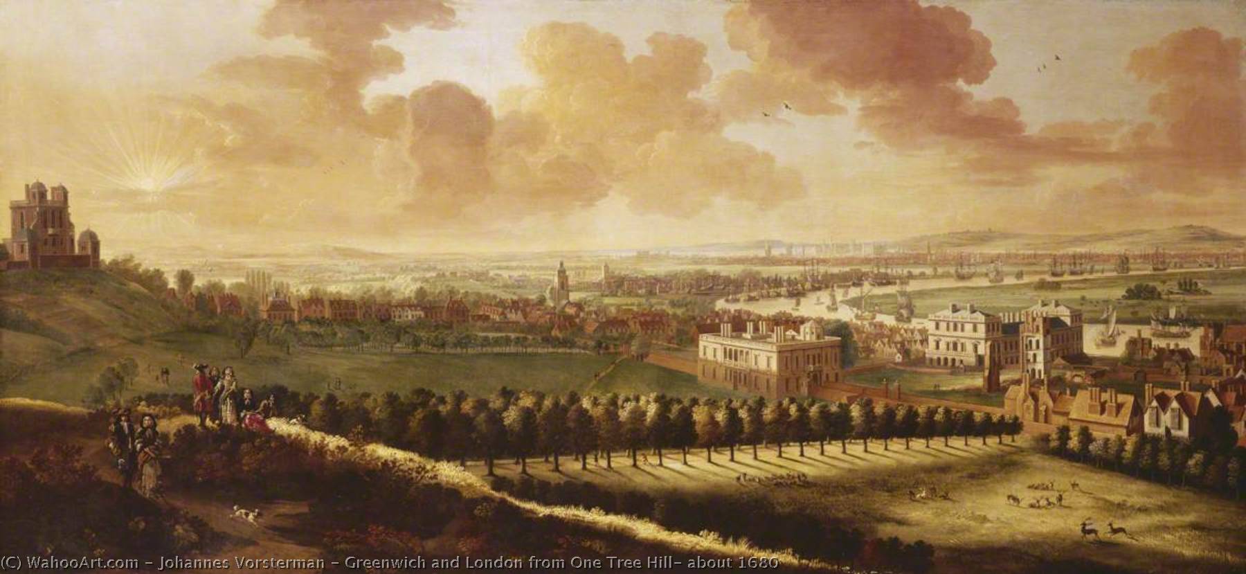 Greenwich And London From One Tree Hill, About 1680 — Johannes Vorsterman