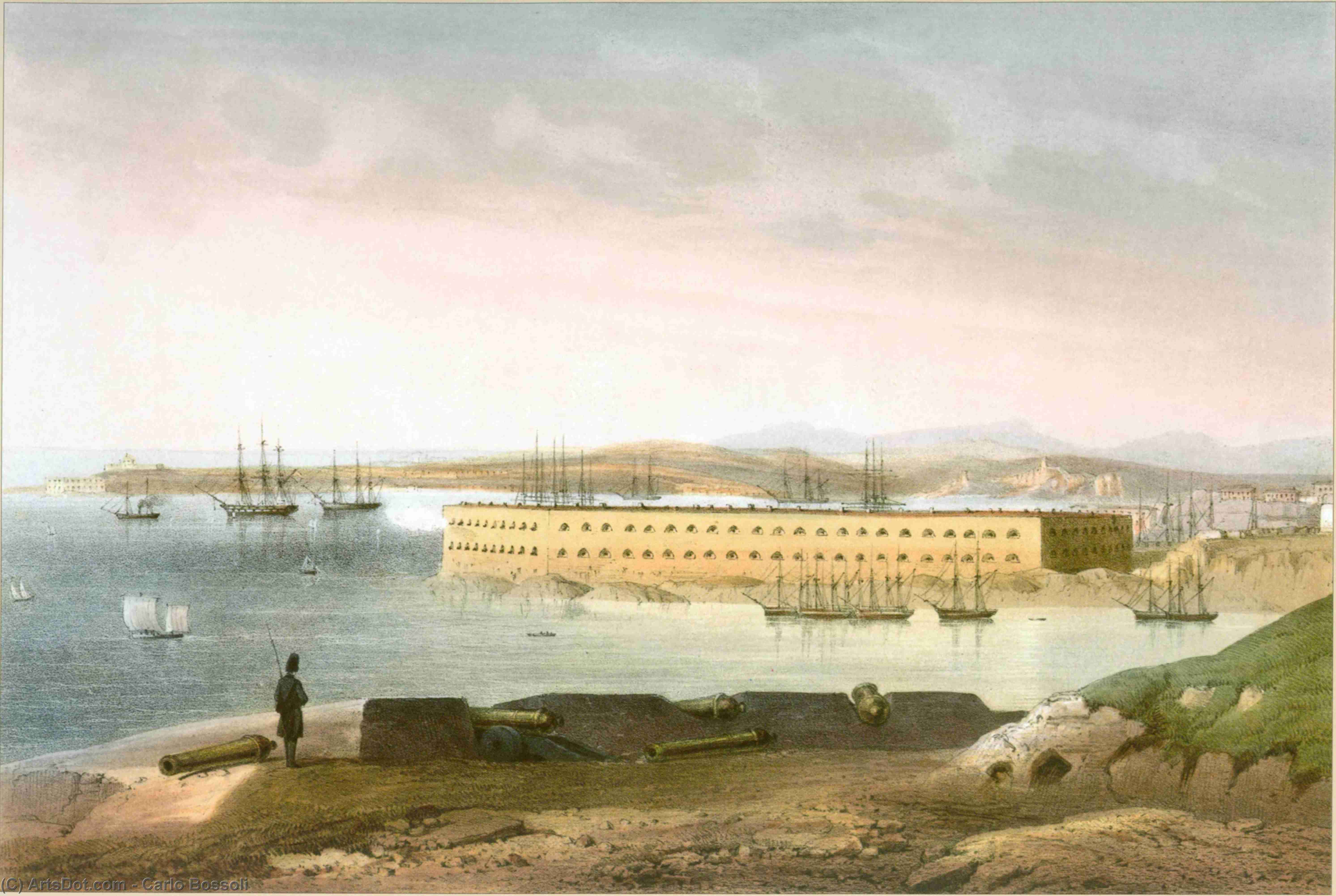 View Of Fort St. Nicholas — Carlo Bossoli