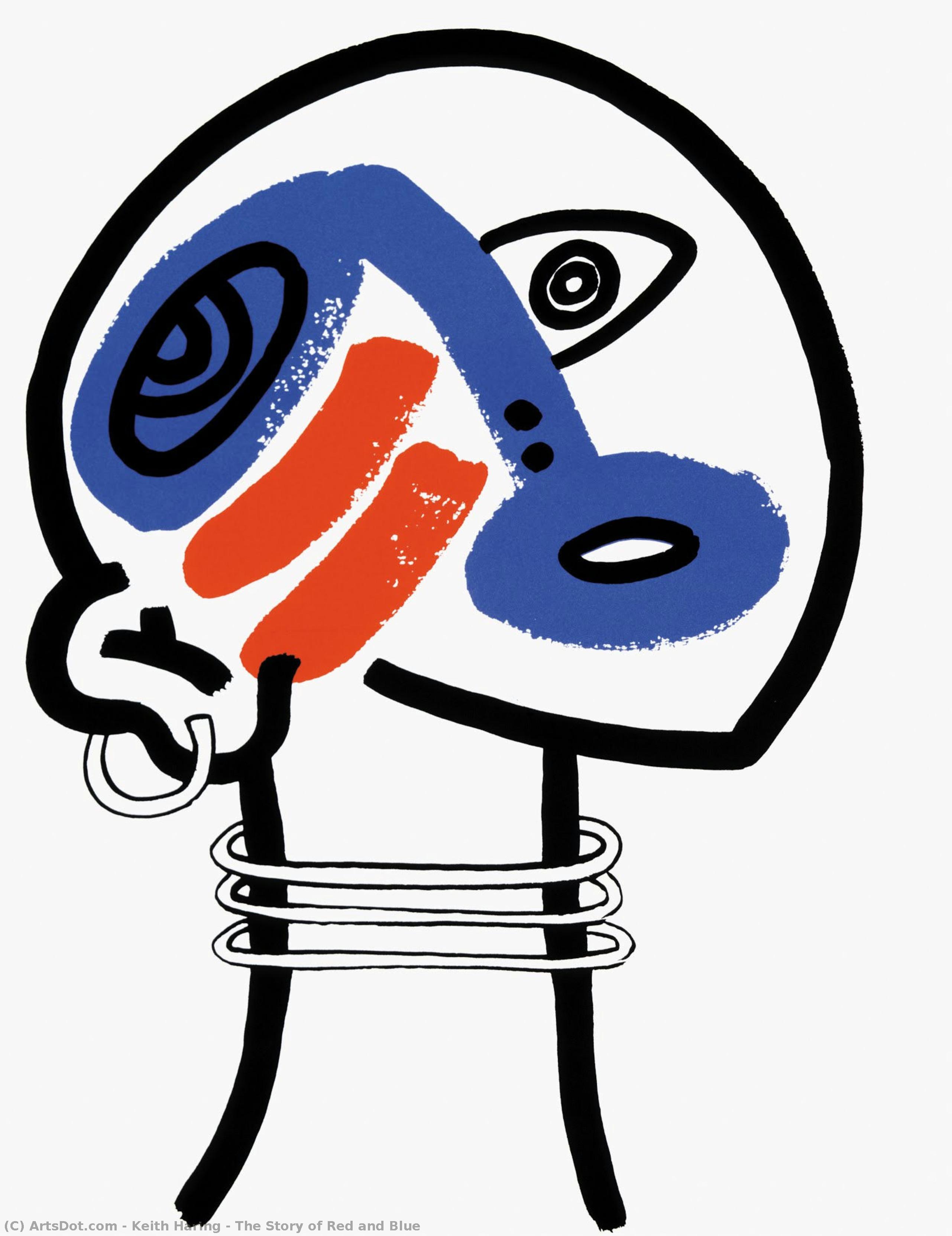 The Story Of Red And Blue — Keith Haring