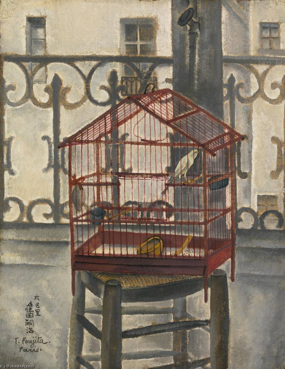 Le Balcon Et La Cage D'oiseau — Léonard Tsuguharu Foujita