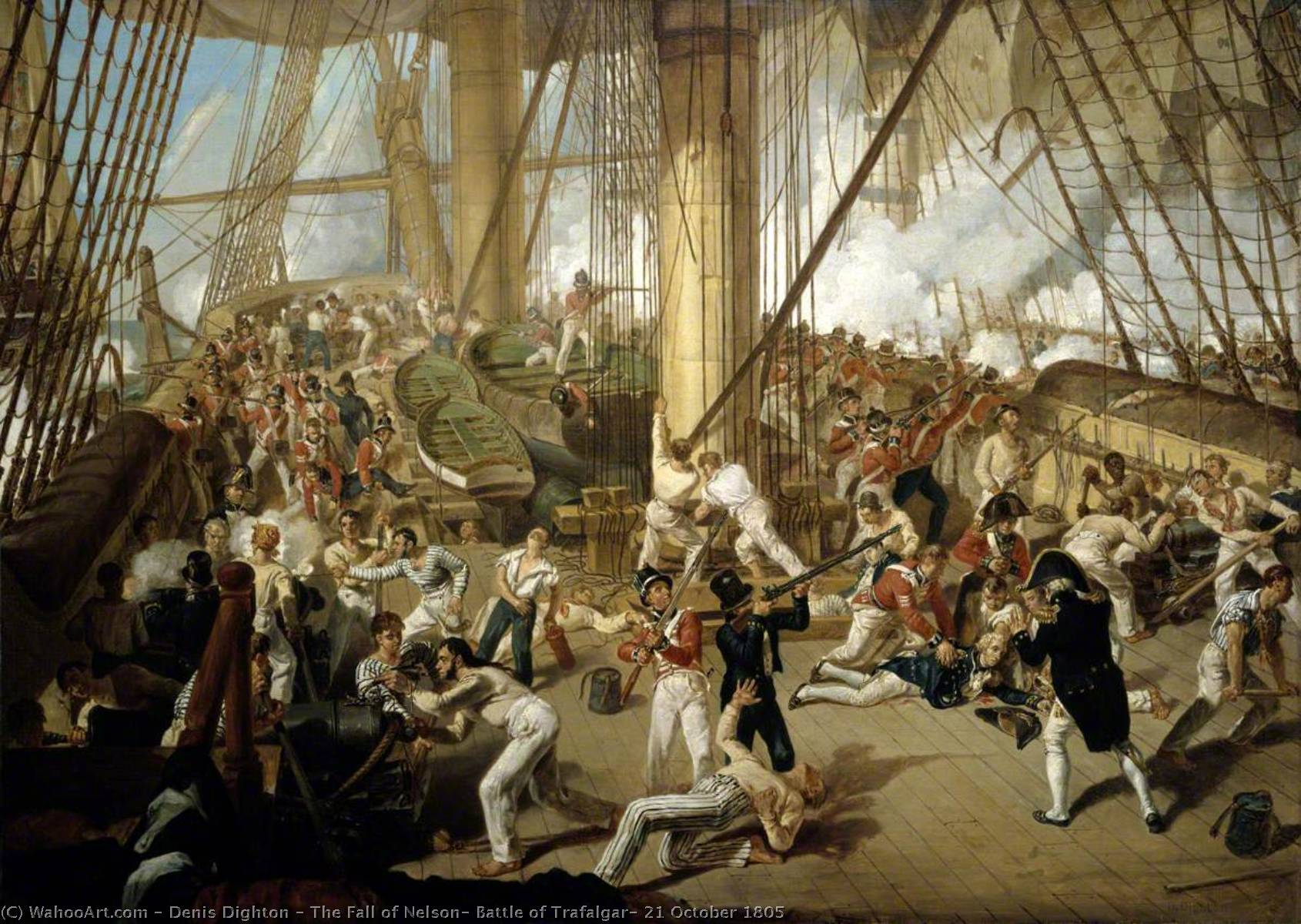 The Fall Of Nelson, Battle Of Trafalgar, 21 October 1805 — Denis Dighton