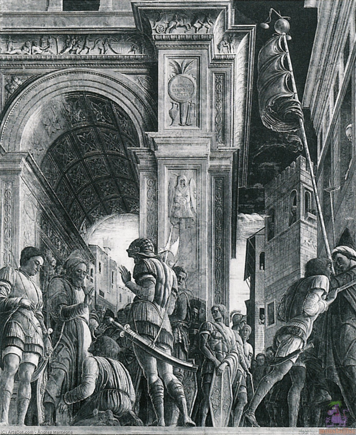 Szene Aus Dem Leben Des Hl.jakob — Andrea Mantegna