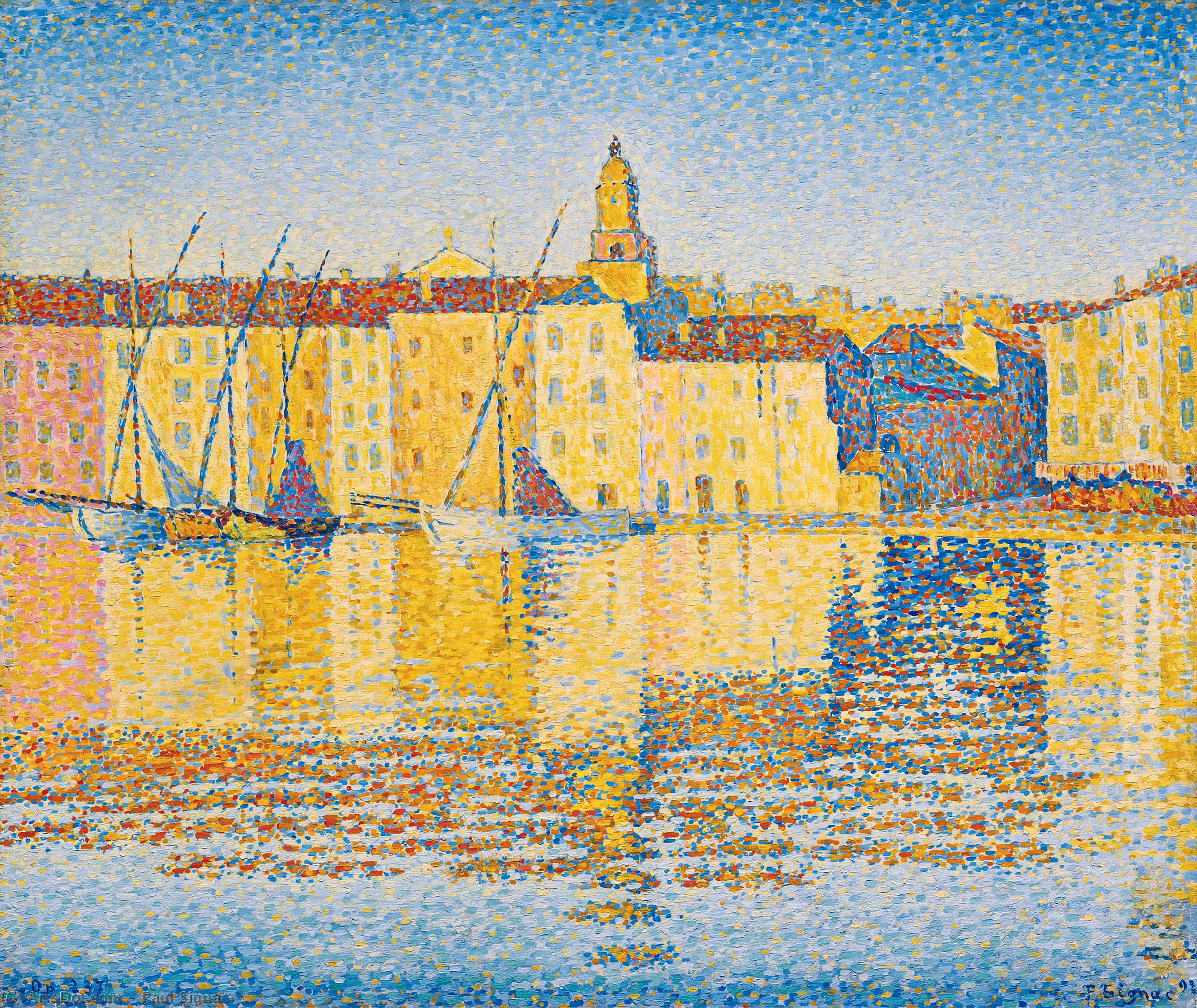 Häuser Im Hafen, Saint-tropez, Opus 237 — Paul Signac