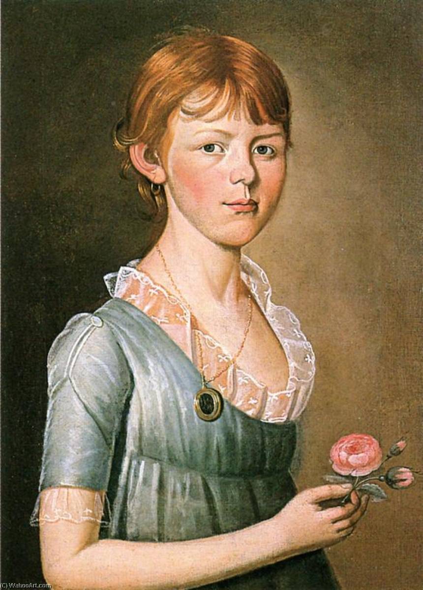Miss Pike Holding A Rose — William Jennys