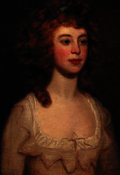 Portrait Of A Lady, Quarter-length, In A Cream Dress, Looking To Her Left — George Romney